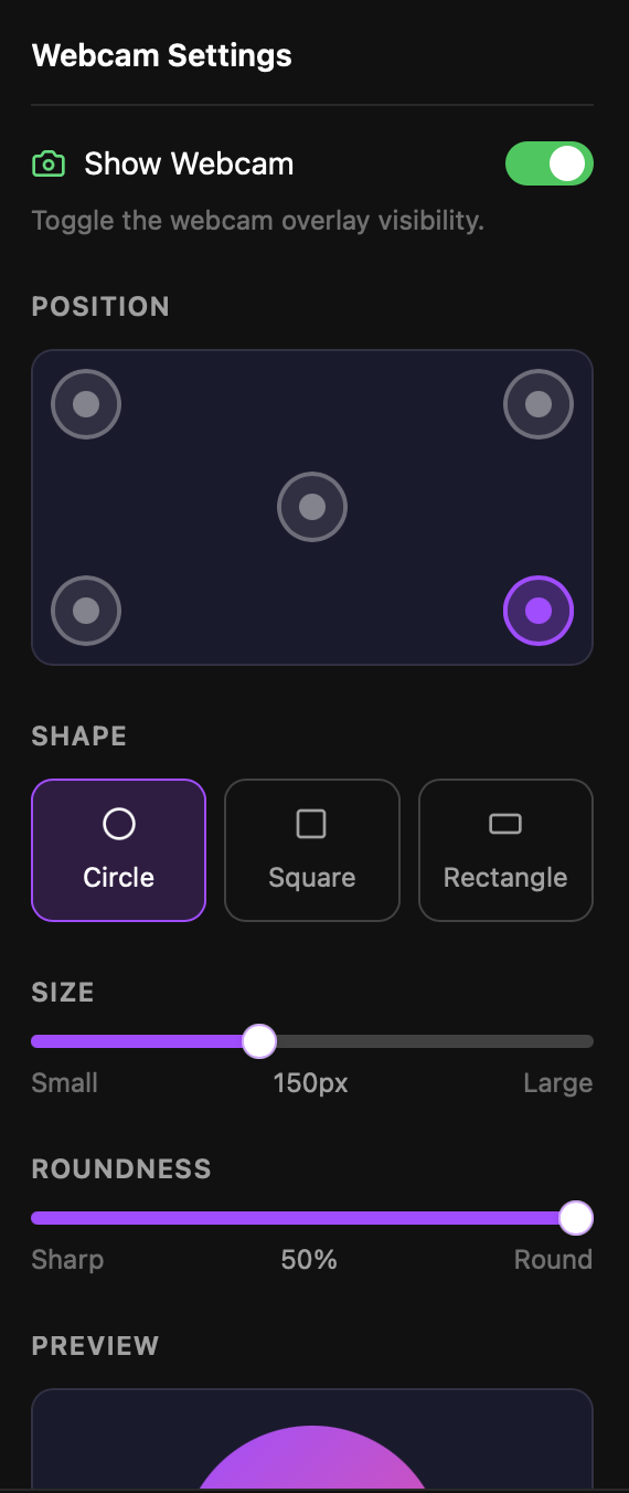 Control Your Camera Overlay